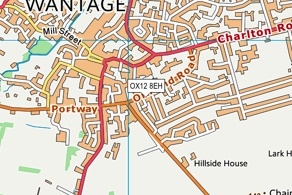 OX12 8EH map - OS VectorMap District (Ordnance Survey)