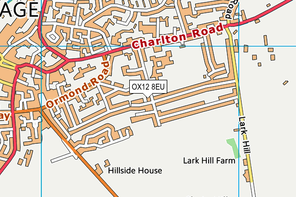 OX12 8EU map - OS VectorMap District (Ordnance Survey)