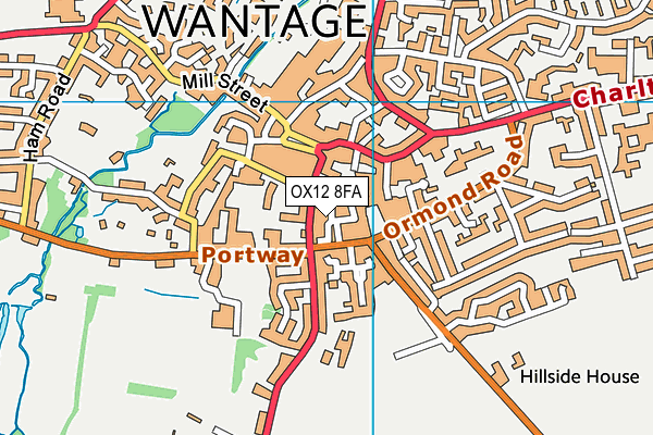OX12 8FA map - OS VectorMap District (Ordnance Survey)