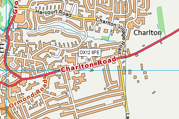 OX12 8FE map - OS VectorMap District (Ordnance Survey)