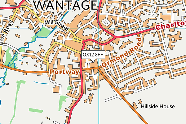 OX12 8FF map - OS VectorMap District (Ordnance Survey)