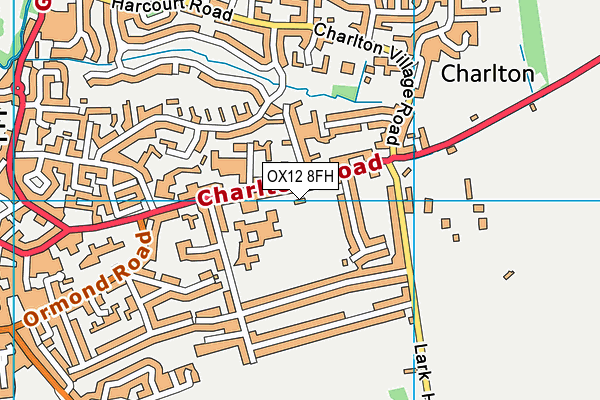 OX12 8FH map - OS VectorMap District (Ordnance Survey)