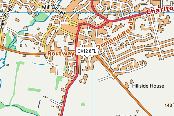 OX12 8FL map - OS VectorMap District (Ordnance Survey)