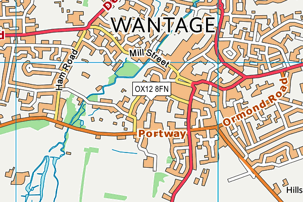 OX12 8FN map - OS VectorMap District (Ordnance Survey)