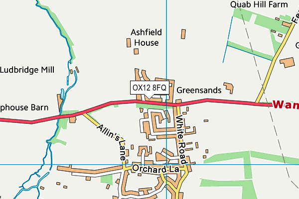 OX12 8FQ map - OS VectorMap District (Ordnance Survey)