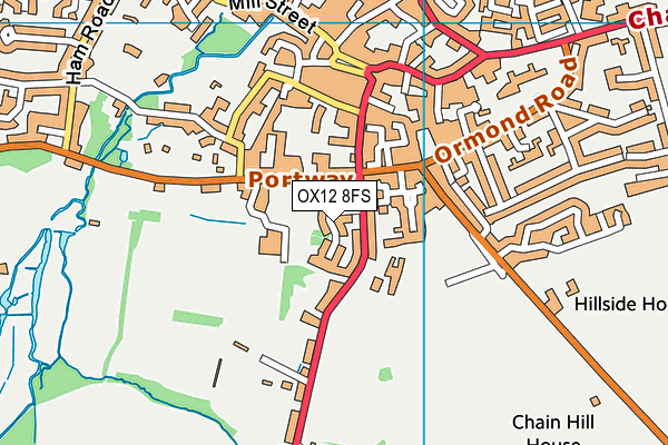 OX12 8FS map - OS VectorMap District (Ordnance Survey)