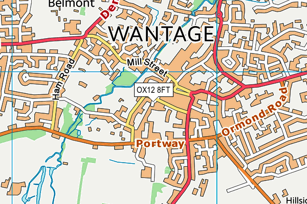 OX12 8FT map - OS VectorMap District (Ordnance Survey)