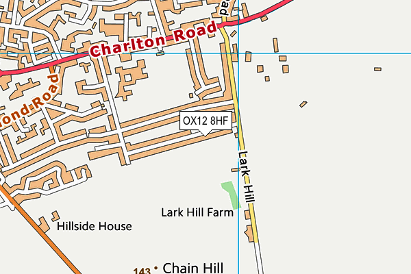 OX12 8HF map - OS VectorMap District (Ordnance Survey)