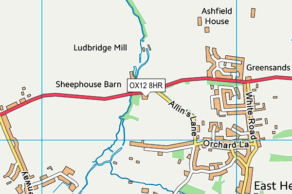 OX12 8HR map - OS VectorMap District (Ordnance Survey)