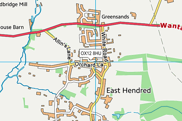 OX12 8HU map - OS VectorMap District (Ordnance Survey)