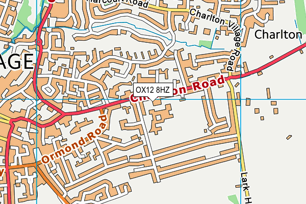 OX12 8HZ map - OS VectorMap District (Ordnance Survey)