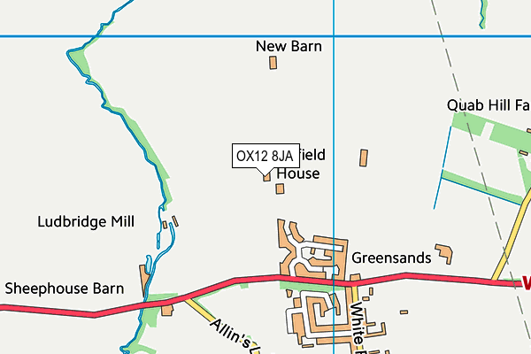 OX12 8JA map - OS VectorMap District (Ordnance Survey)