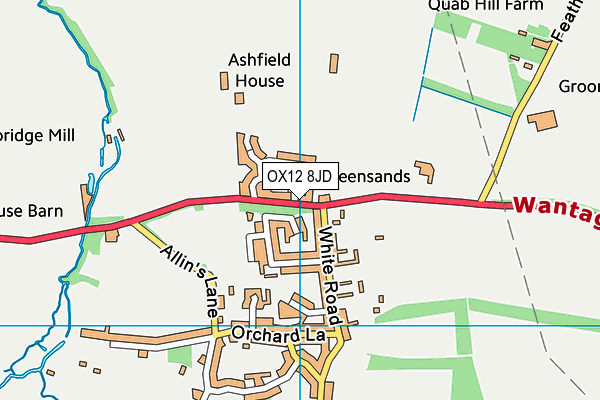 OX12 8JD map - OS VectorMap District (Ordnance Survey)