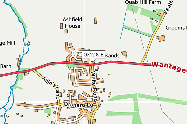 OX12 8JE map - OS VectorMap District (Ordnance Survey)