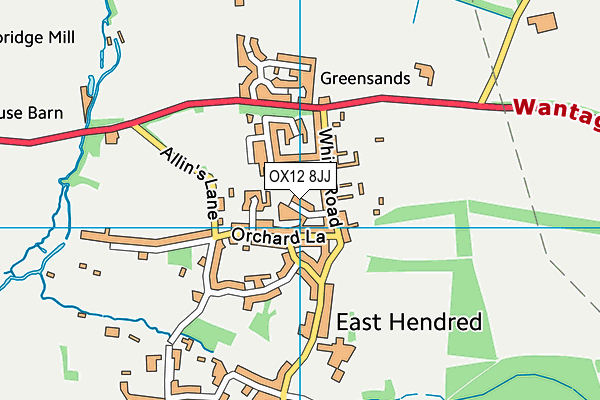 OX12 8JJ map - OS VectorMap District (Ordnance Survey)