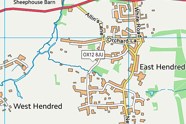 OX12 8JU map - OS VectorMap District (Ordnance Survey)