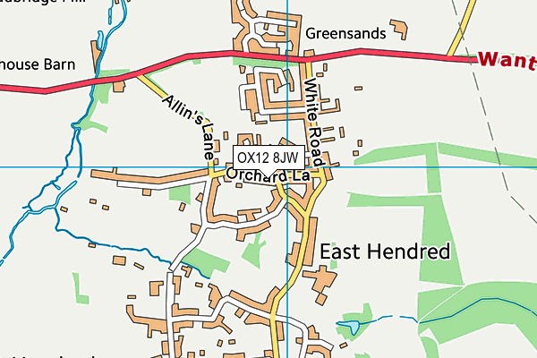 OX12 8JW map - OS VectorMap District (Ordnance Survey)