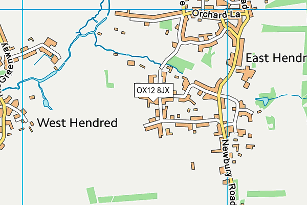 OX12 8JX map - OS VectorMap District (Ordnance Survey)
