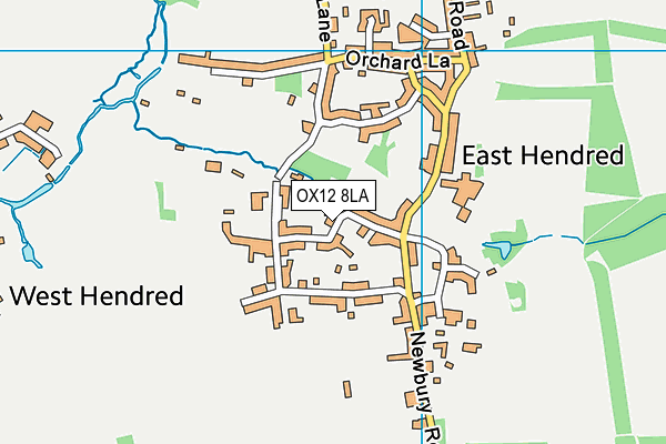 OX12 8LA map - OS VectorMap District (Ordnance Survey)