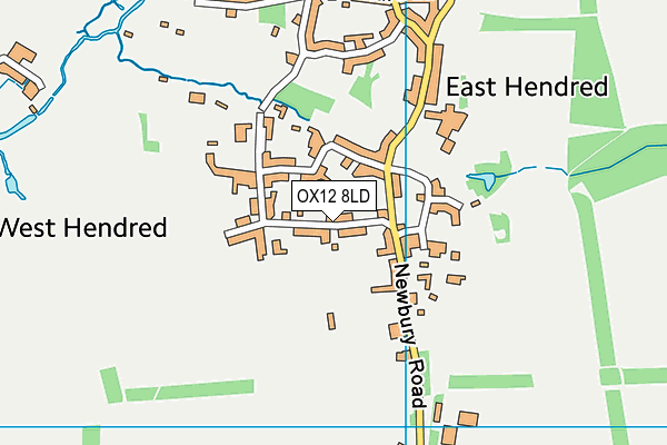 OX12 8LD map - OS VectorMap District (Ordnance Survey)