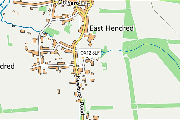 OX12 8LF map - OS VectorMap District (Ordnance Survey)