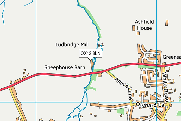 OX12 8LN map - OS VectorMap District (Ordnance Survey)