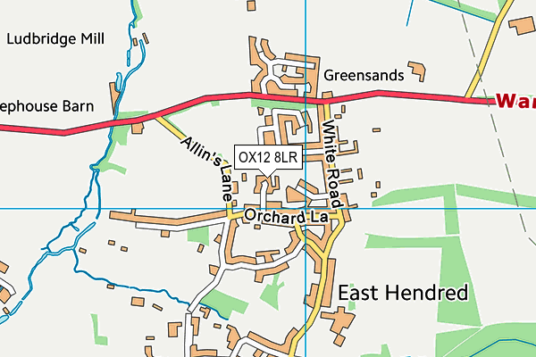 OX12 8LR map - OS VectorMap District (Ordnance Survey)