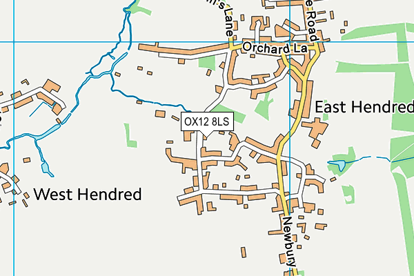 OX12 8LS map - OS VectorMap District (Ordnance Survey)