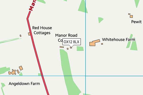 OX12 8LX map - OS VectorMap District (Ordnance Survey)