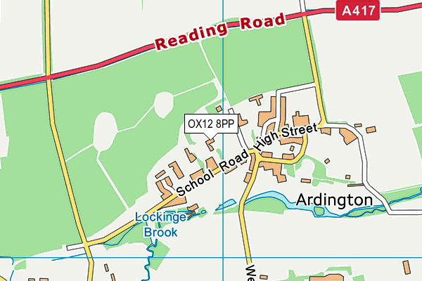 OX12 8PP map - OS VectorMap District (Ordnance Survey)