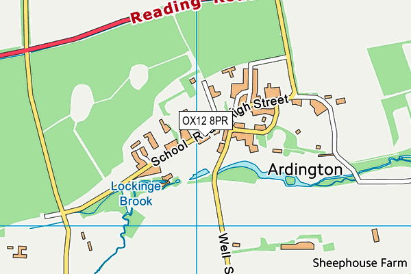 OX12 8PR map - OS VectorMap District (Ordnance Survey)