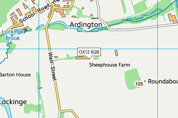 OX12 8QB map - OS VectorMap District (Ordnance Survey)