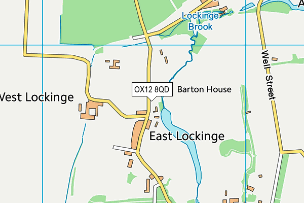 OX12 8QD map - OS VectorMap District (Ordnance Survey)