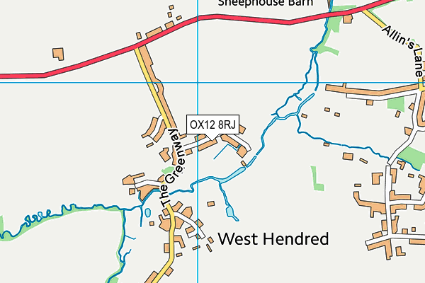 OX12 8RJ map - OS VectorMap District (Ordnance Survey)