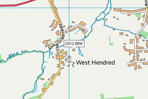 OX12 8RW map - OS VectorMap District (Ordnance Survey)