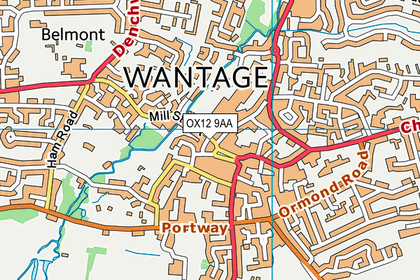 OX12 9AA map - OS VectorMap District (Ordnance Survey)