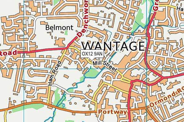 OX12 9AN map - OS VectorMap District (Ordnance Survey)