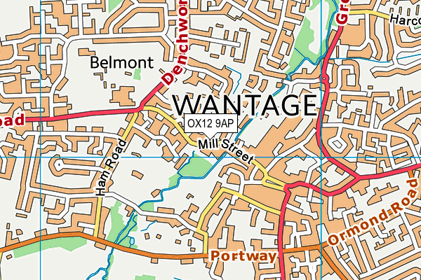 OX12 9AP map - OS VectorMap District (Ordnance Survey)