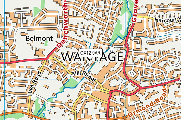 OX12 9AR map - OS VectorMap District (Ordnance Survey)