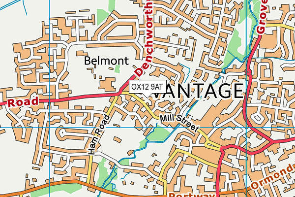 OX12 9AT map - OS VectorMap District (Ordnance Survey)