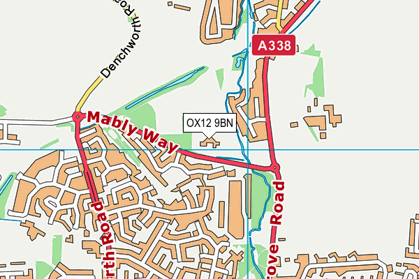 OX12 9BN map - OS VectorMap District (Ordnance Survey)