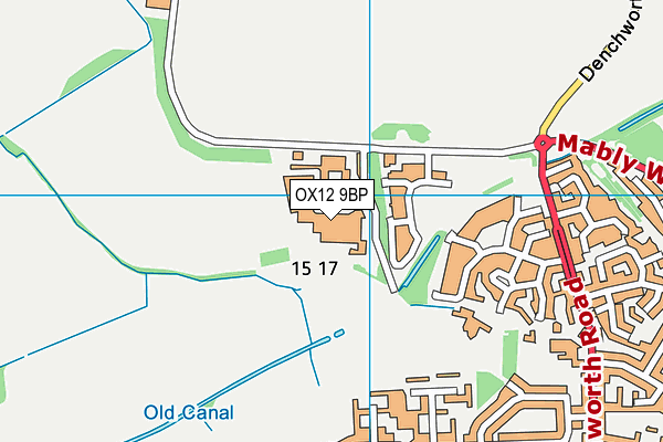 OX12 9BP map - OS VectorMap District (Ordnance Survey)