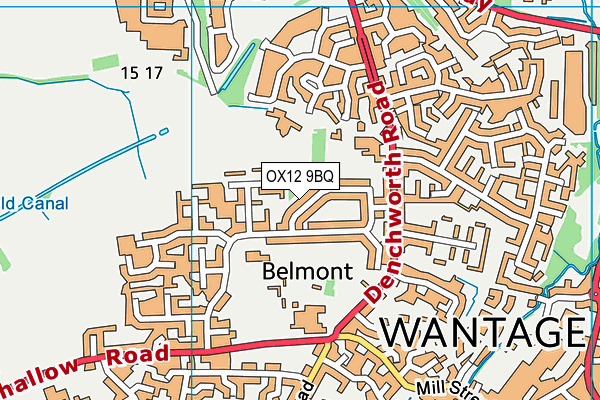 OX12 9BQ map - OS VectorMap District (Ordnance Survey)