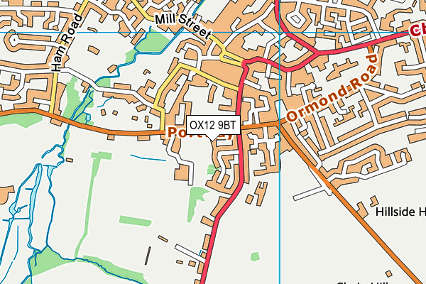 OX12 9BT map - OS VectorMap District (Ordnance Survey)