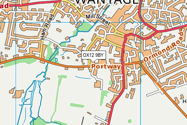 OX12 9BY map - OS VectorMap District (Ordnance Survey)
