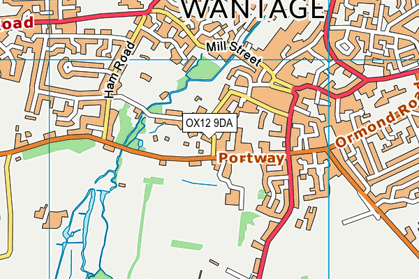 OX12 9DA map - OS VectorMap District (Ordnance Survey)