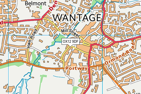 OX12 9DF map - OS VectorMap District (Ordnance Survey)