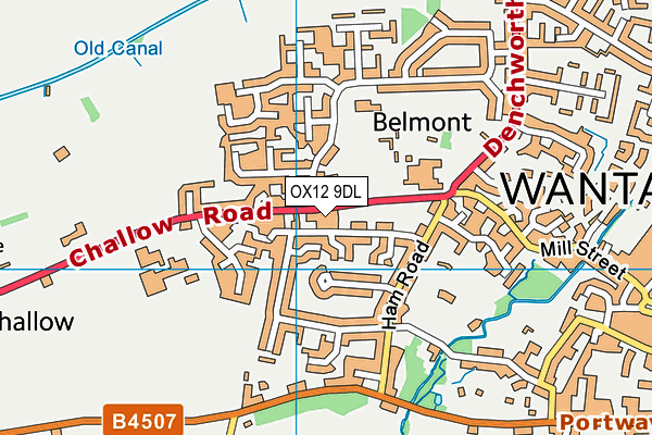 OX12 9DL map - OS VectorMap District (Ordnance Survey)