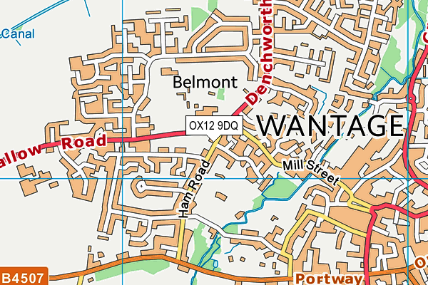 OX12 9DQ map - OS VectorMap District (Ordnance Survey)