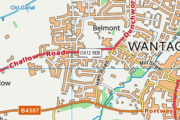 OX12 9EB map - OS VectorMap District (Ordnance Survey)